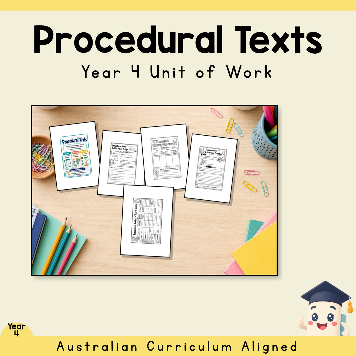 Year 4 Procedural Texts Unit | Worksheets, Games, Quiz and Assessment