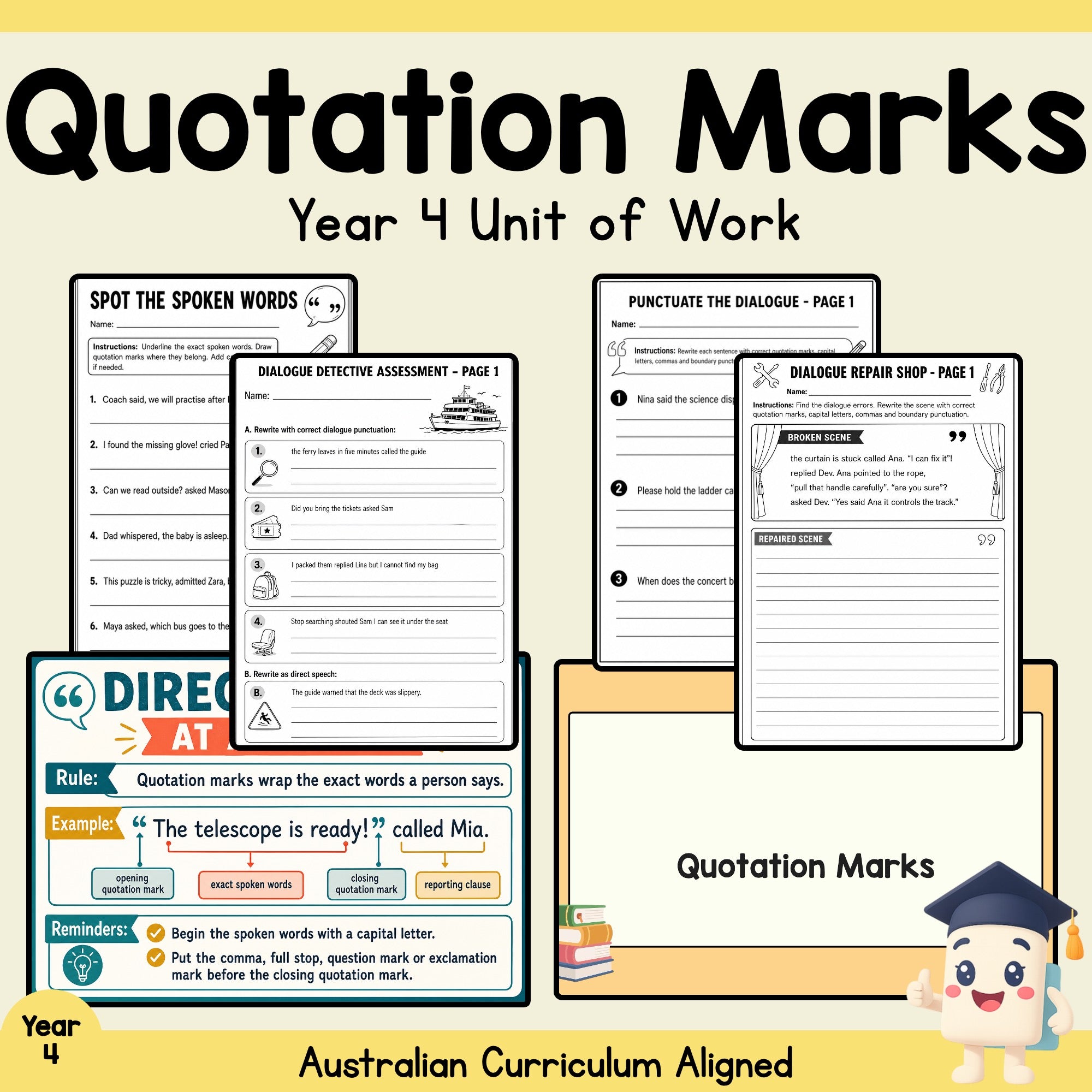 Quotation Marks Year 4 Unit