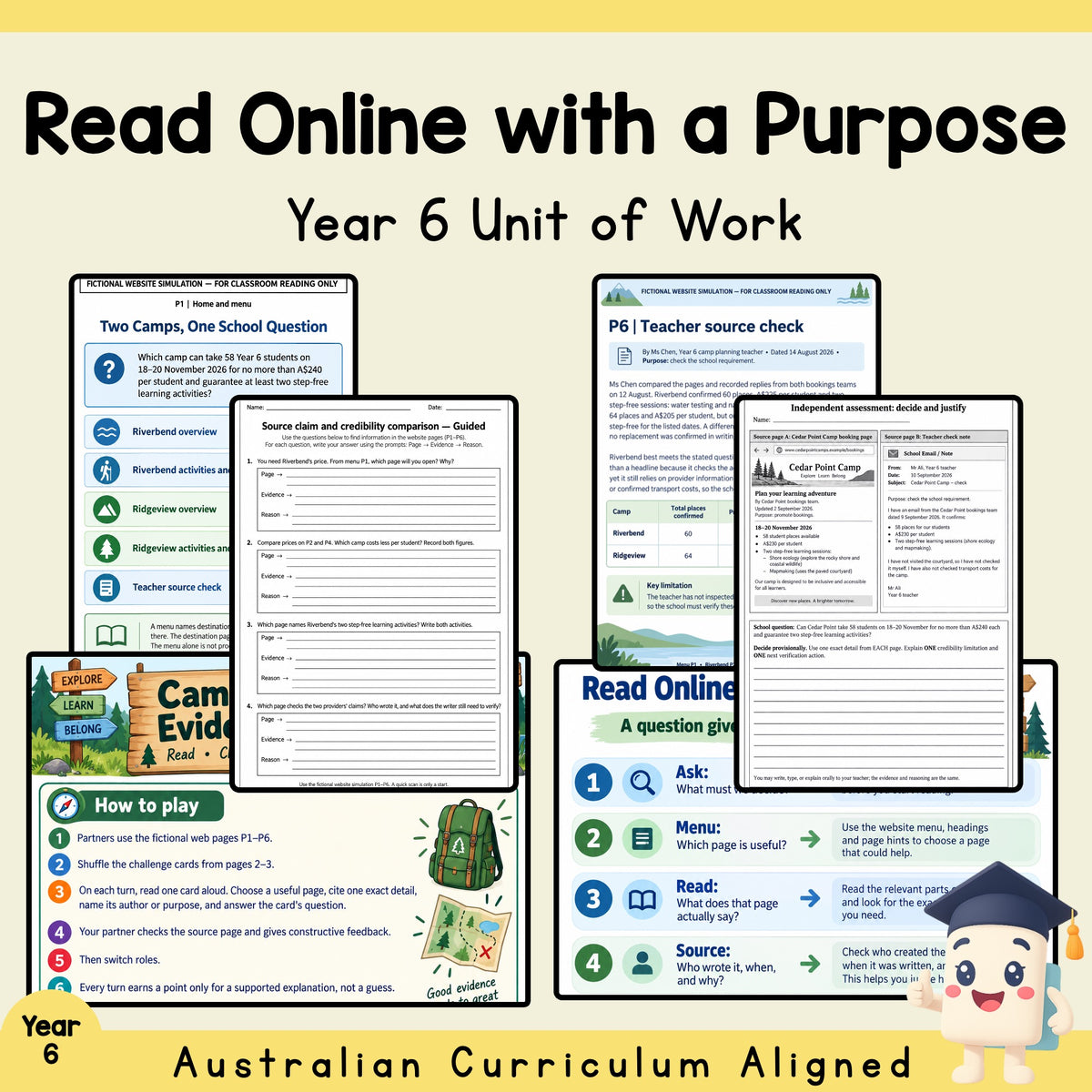 Read Online with a Purpose | Year 6 English Unit — cover