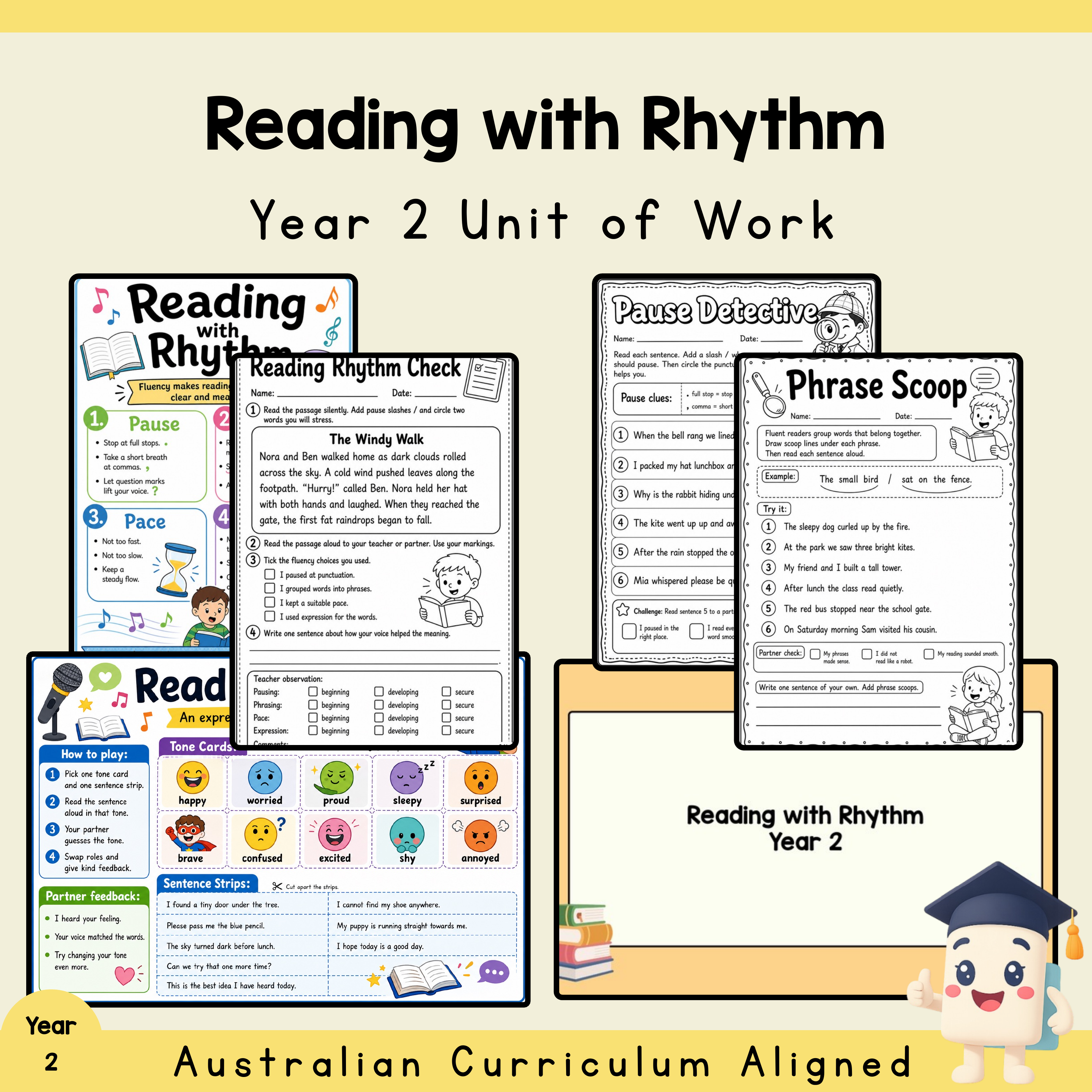Year 2 Reading with Rhythm Fluency Unit | Worksheets, Games & Assessment