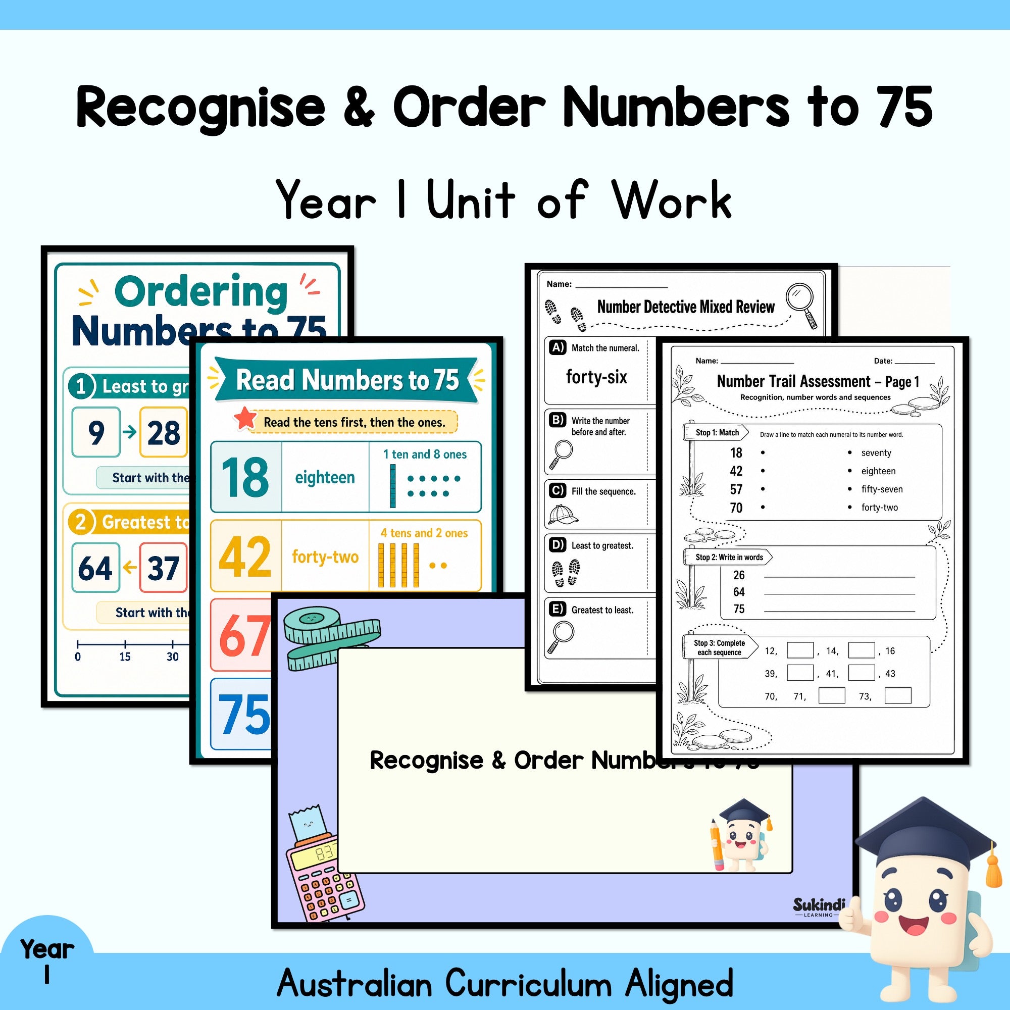 Numbers to 75 Year 1 Unit