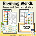 Rhyming Words Unit - Foundation & Year 1
