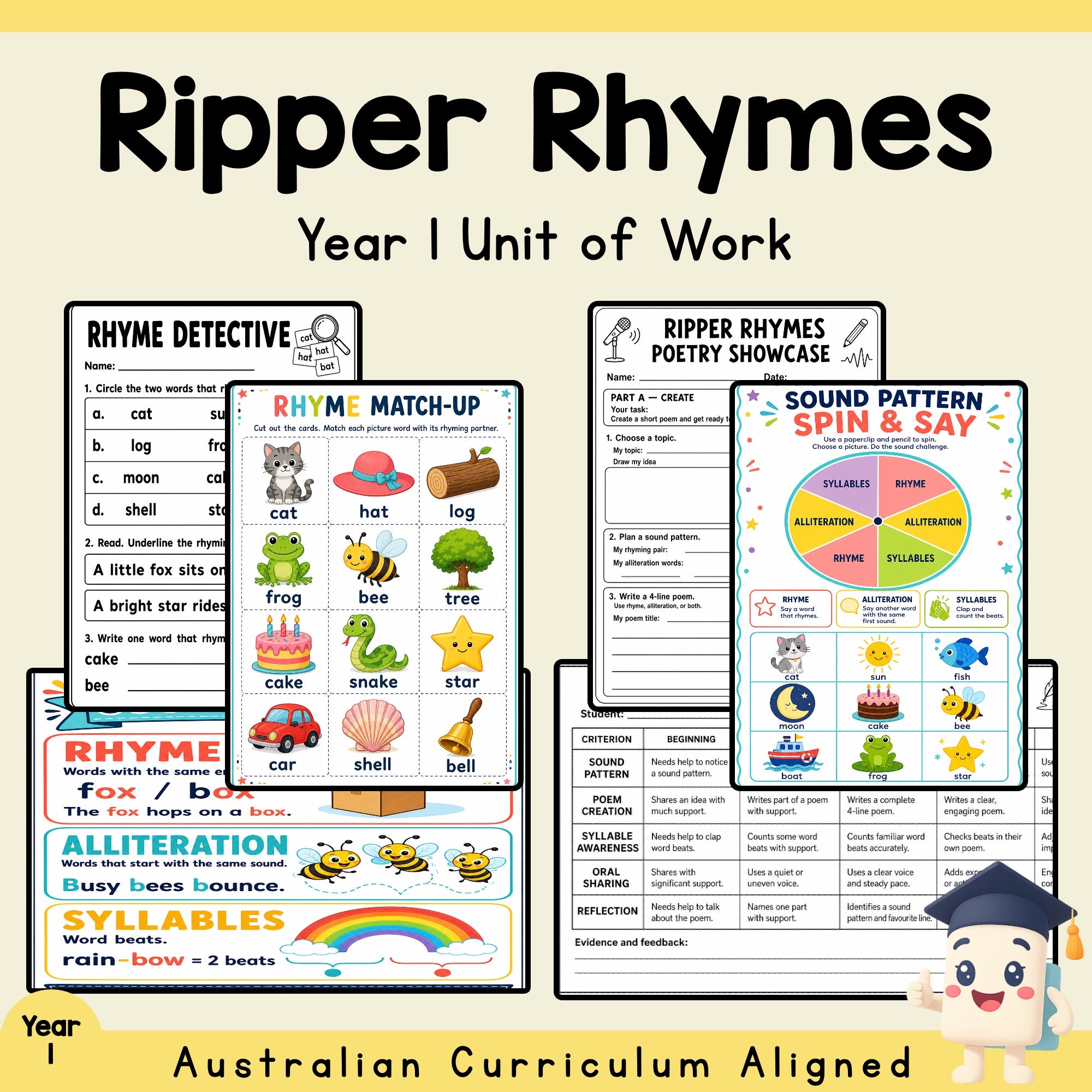 Ripper Rhymes Year 1 Poetry Unit