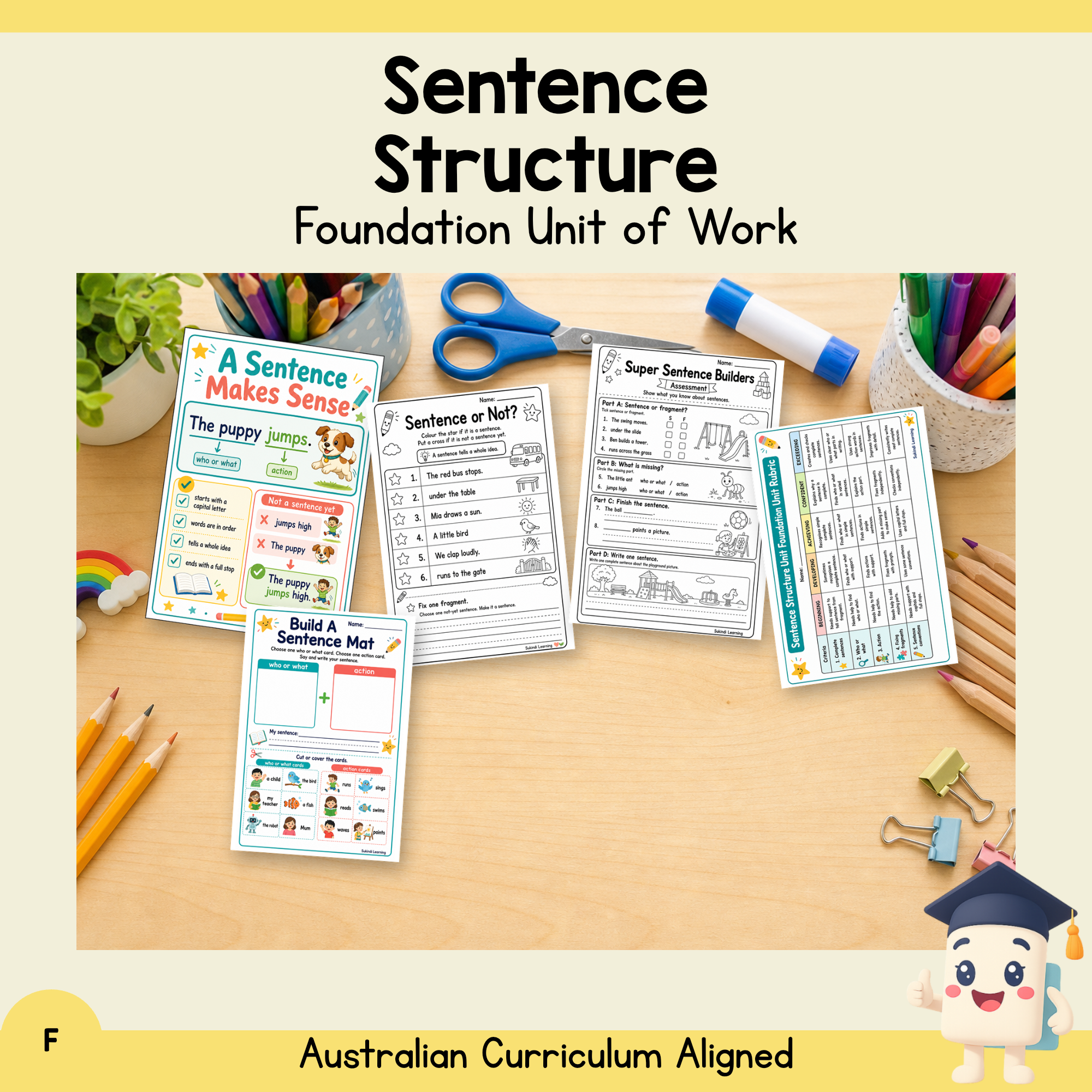 Foundation Sentence Structure Unit | Worksheets, Games & Assessment