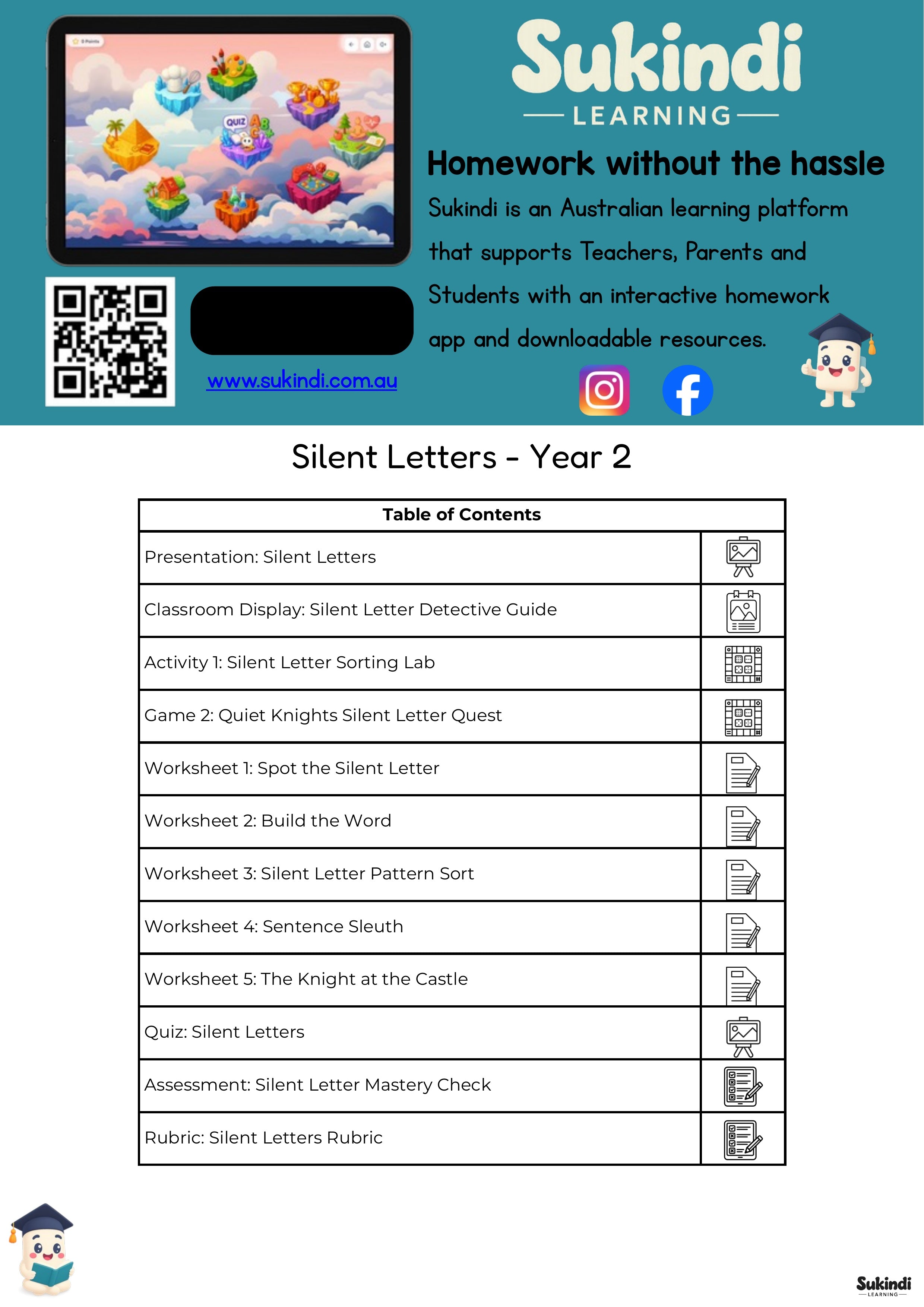 Silent Letters Year 2 Unit