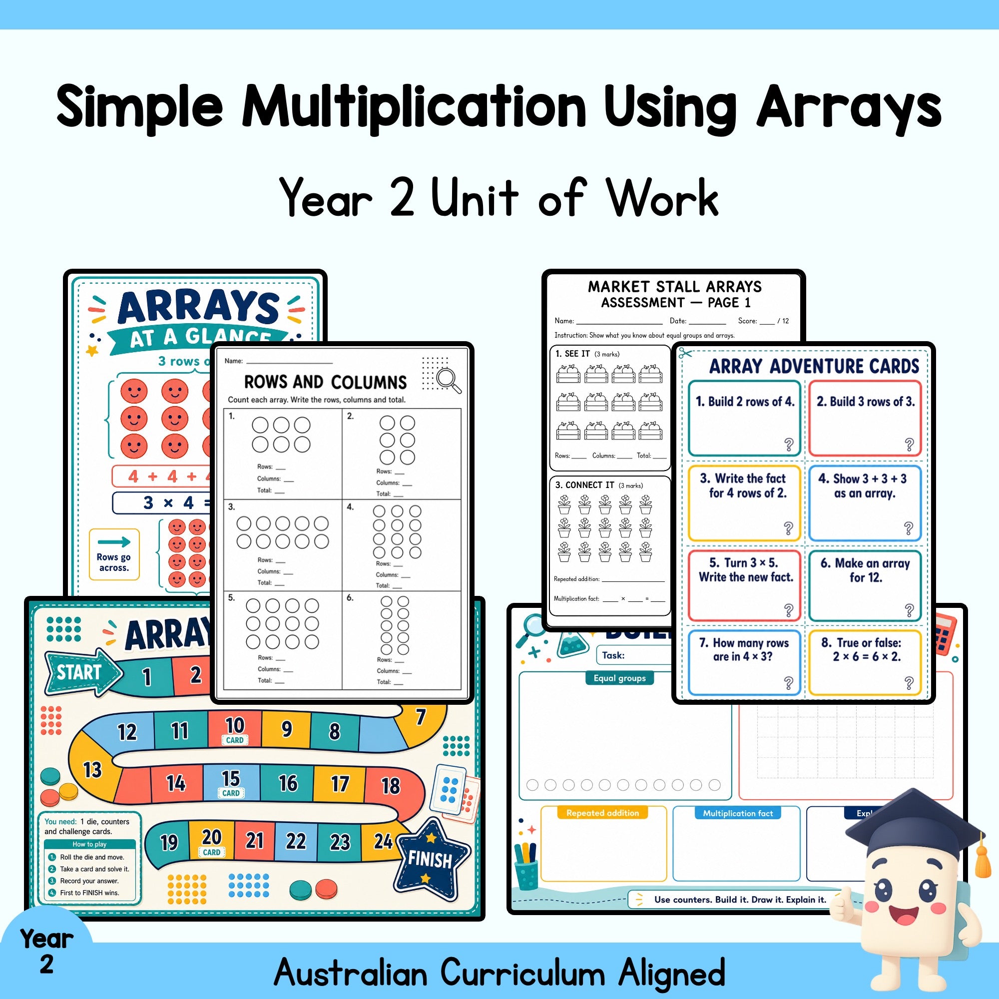 Simple Multiplication Using Arrays – Year 2