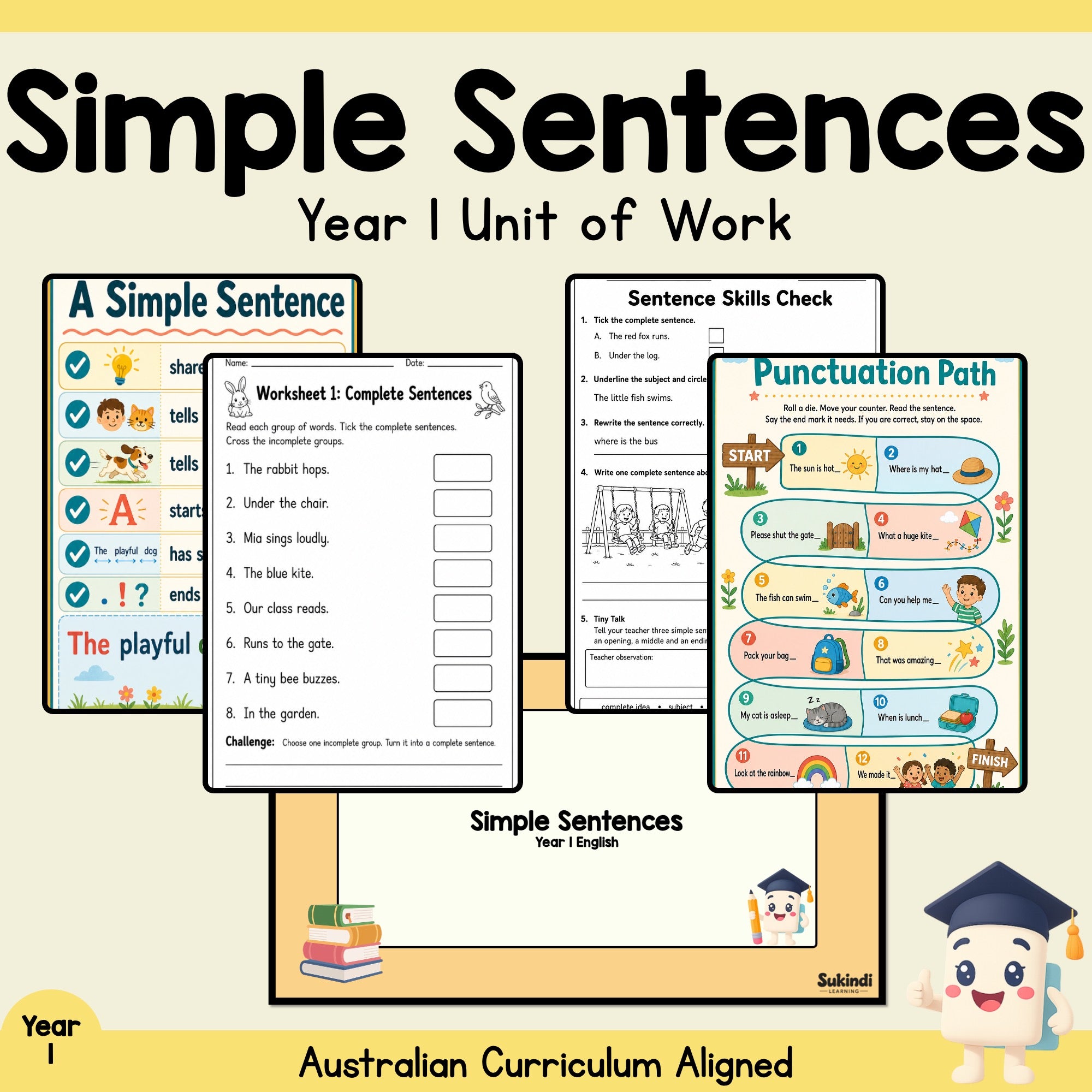 Simple Sentences Unit – Year 1