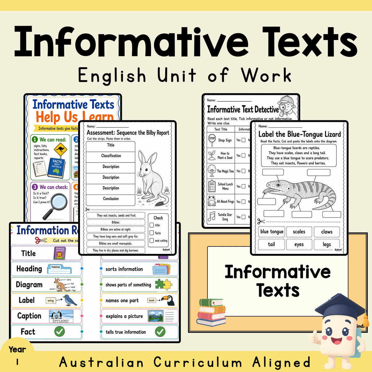Year 1 Informative Texts Unit | Worksheets, Games & Assessment