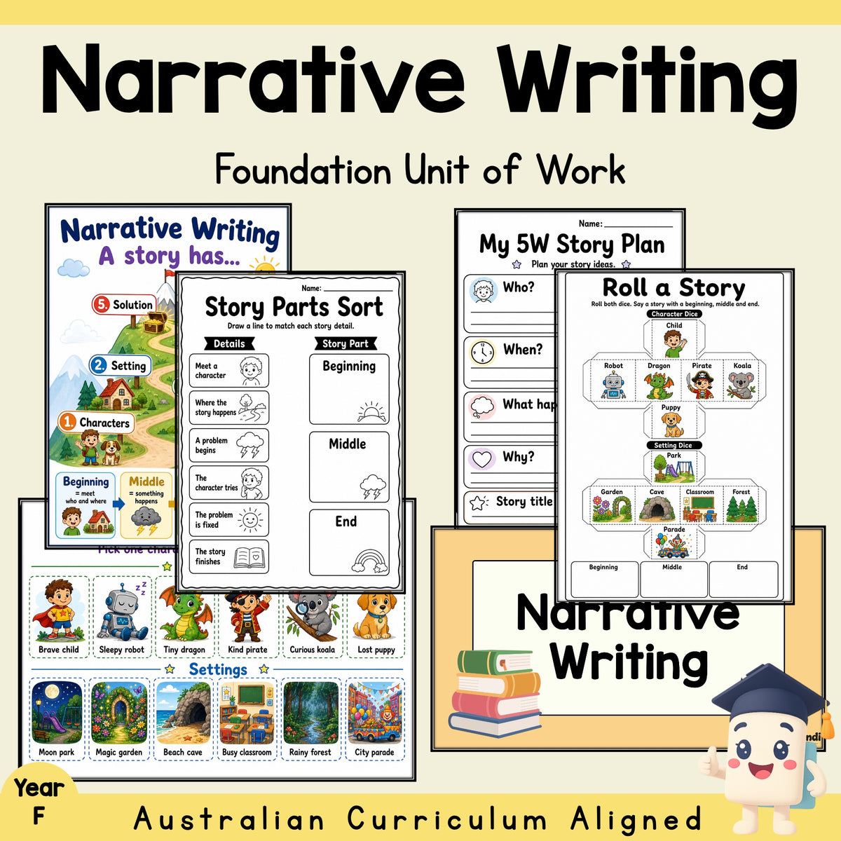 Foundation Narrative Writing Unit | Worksheets, Activities & Assessment