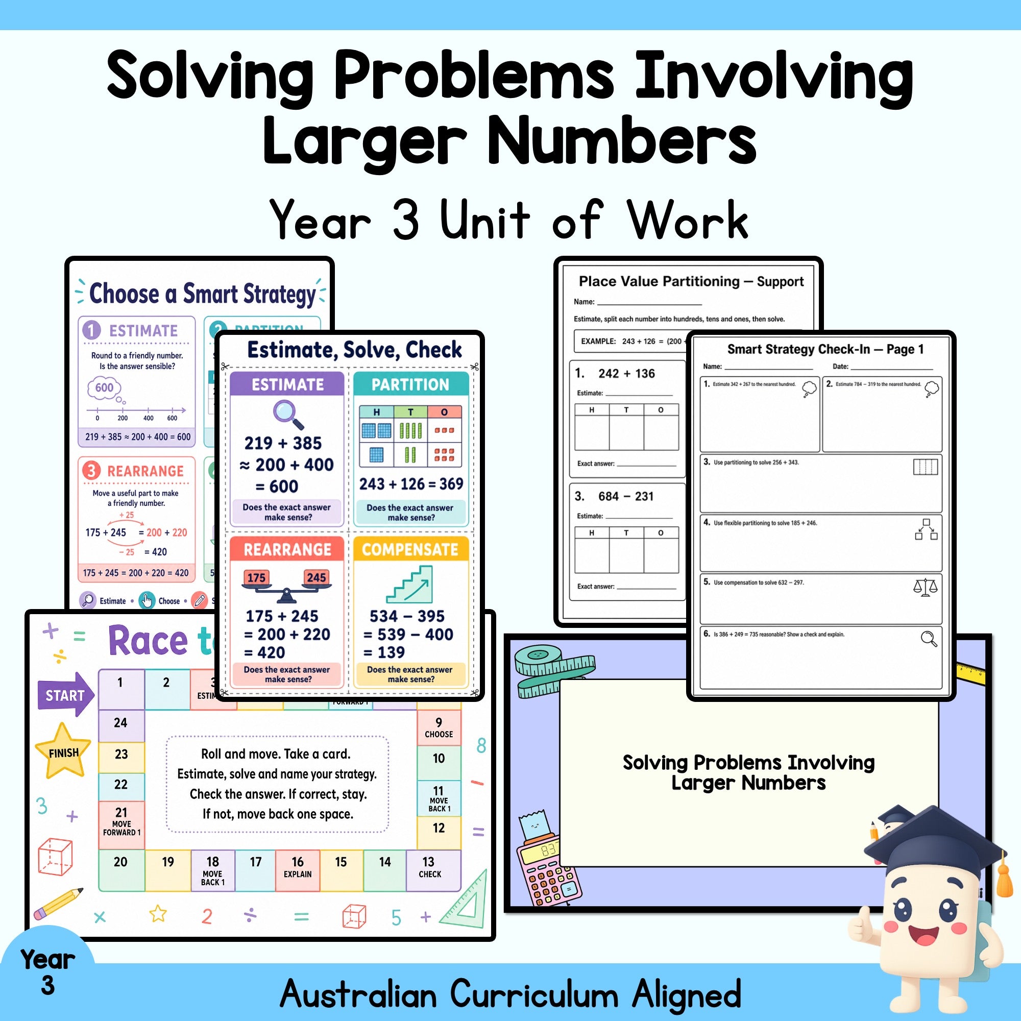 Larger Numbers Problem Solving – Year 3