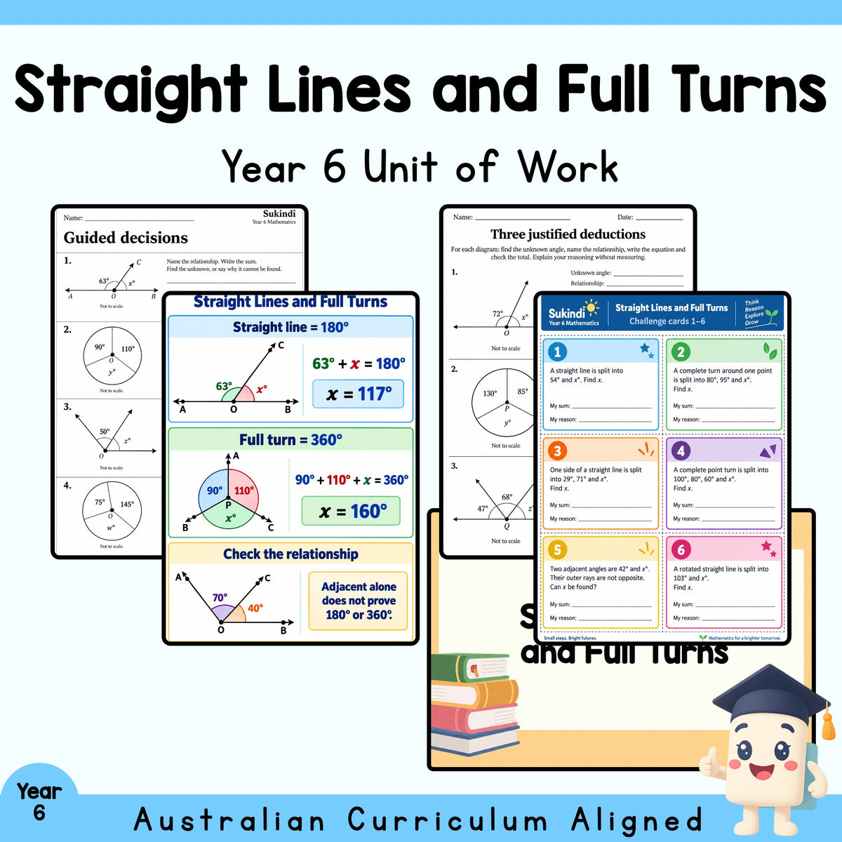 Straight Lines and Full Turns - Year 6 Unit of Work — cover