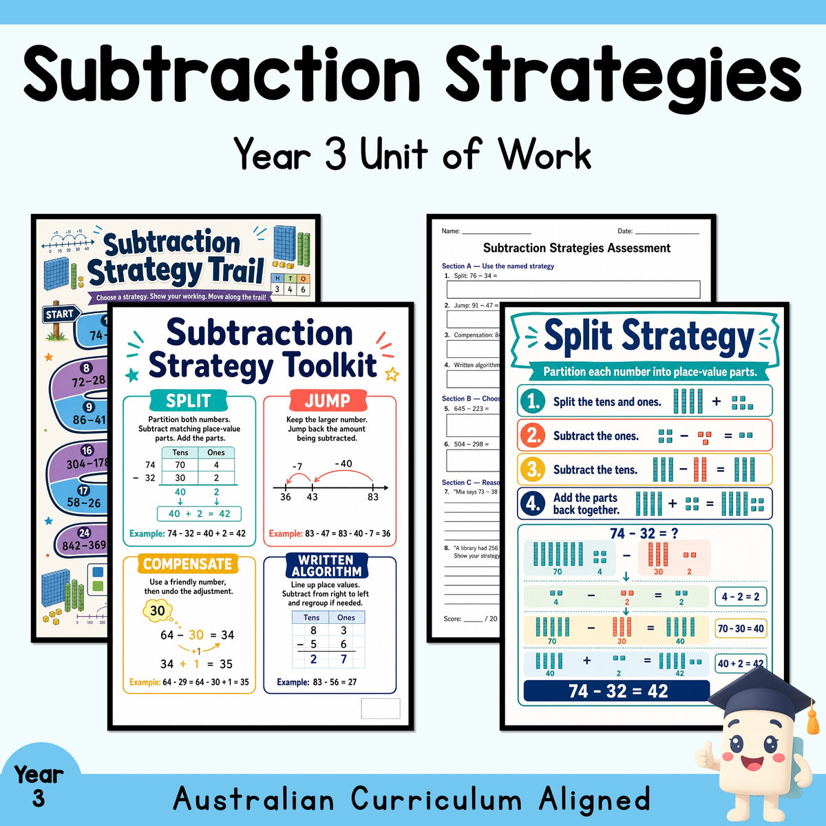 Year 3 Subtraction Strategies Unit — cover