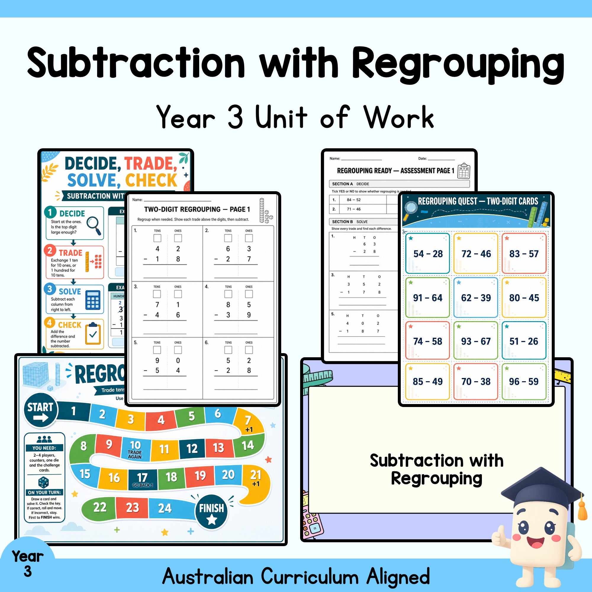 Subtraction with Regrouping - Year 3
