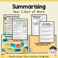 Year 3 Summarising Unit | Reading Worksheets, Games & Assessment
