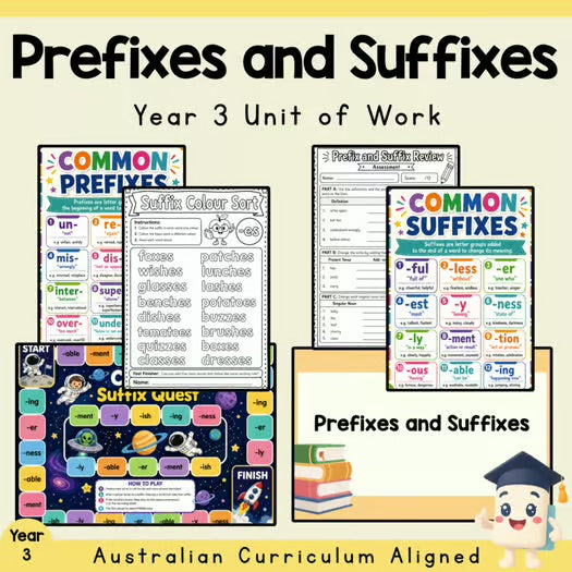 Prefixes and Suffixes Year 3