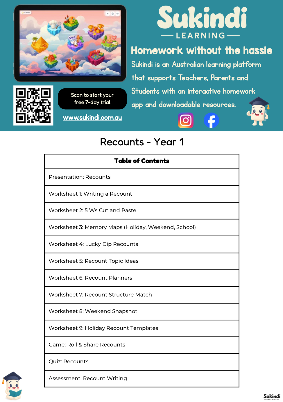 Recounts Year 1