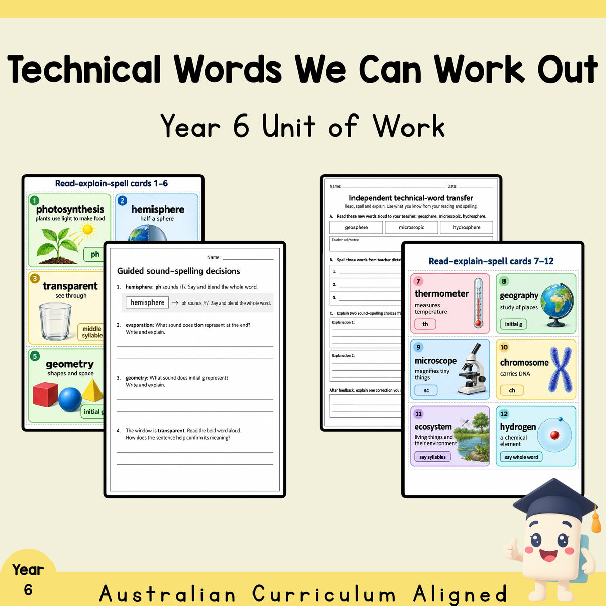 Technical Words We Can Work Out - Year 6 — cover