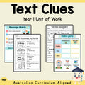 Text Clues All Around Us - Year 1 — cover