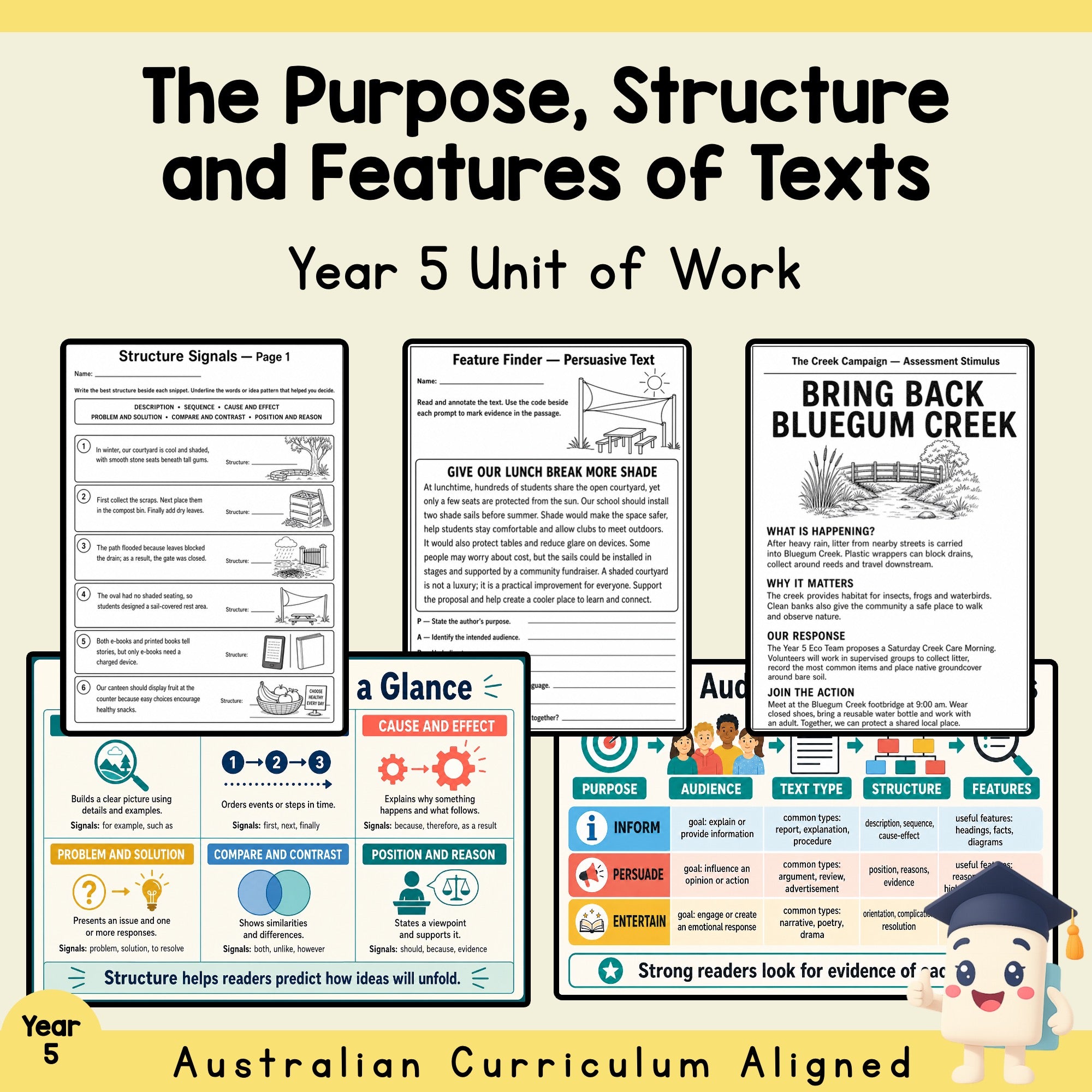 Text Purpose, Structure and Features - Year 5