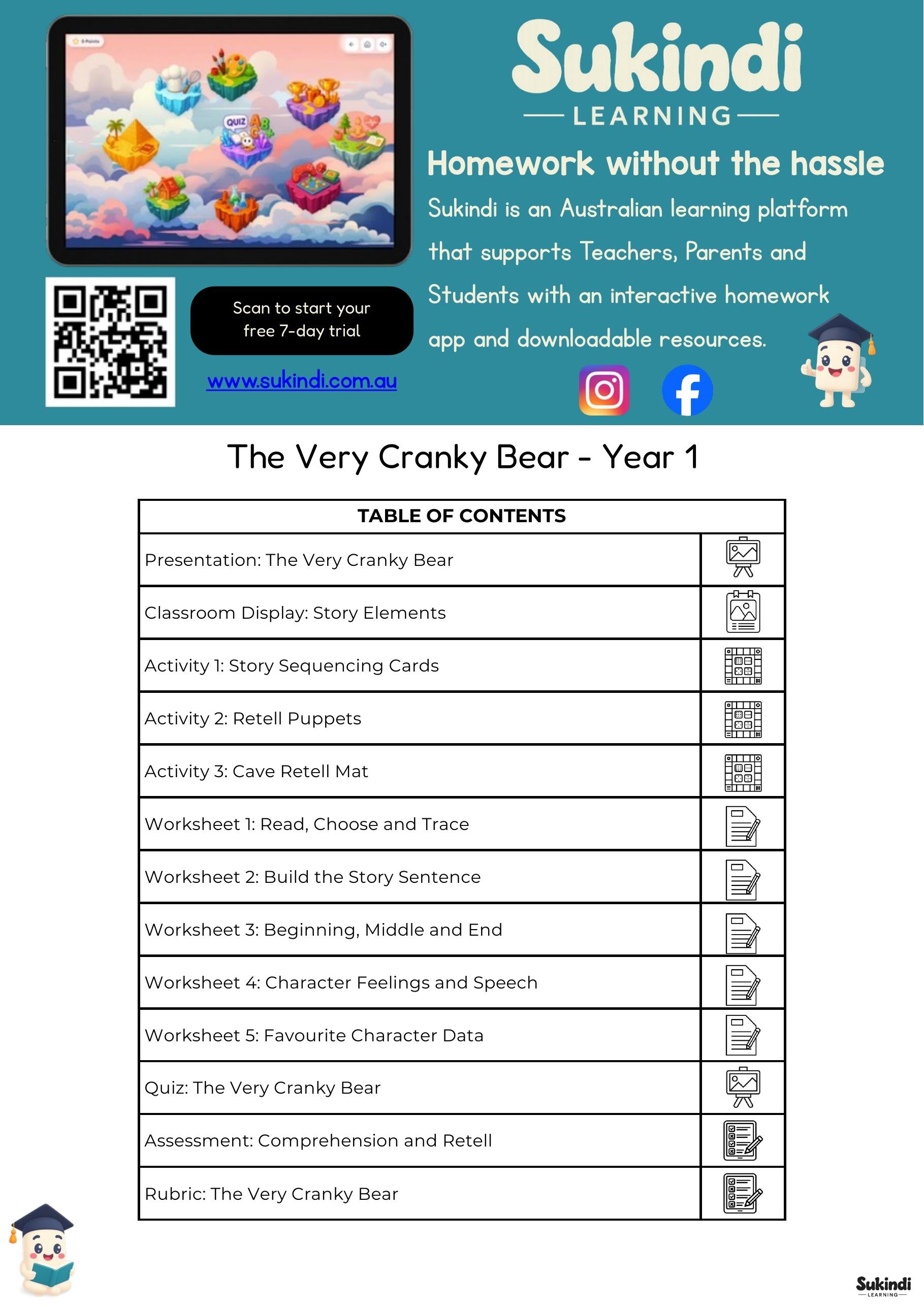 The Very Cranky Bear Unit - Year 1