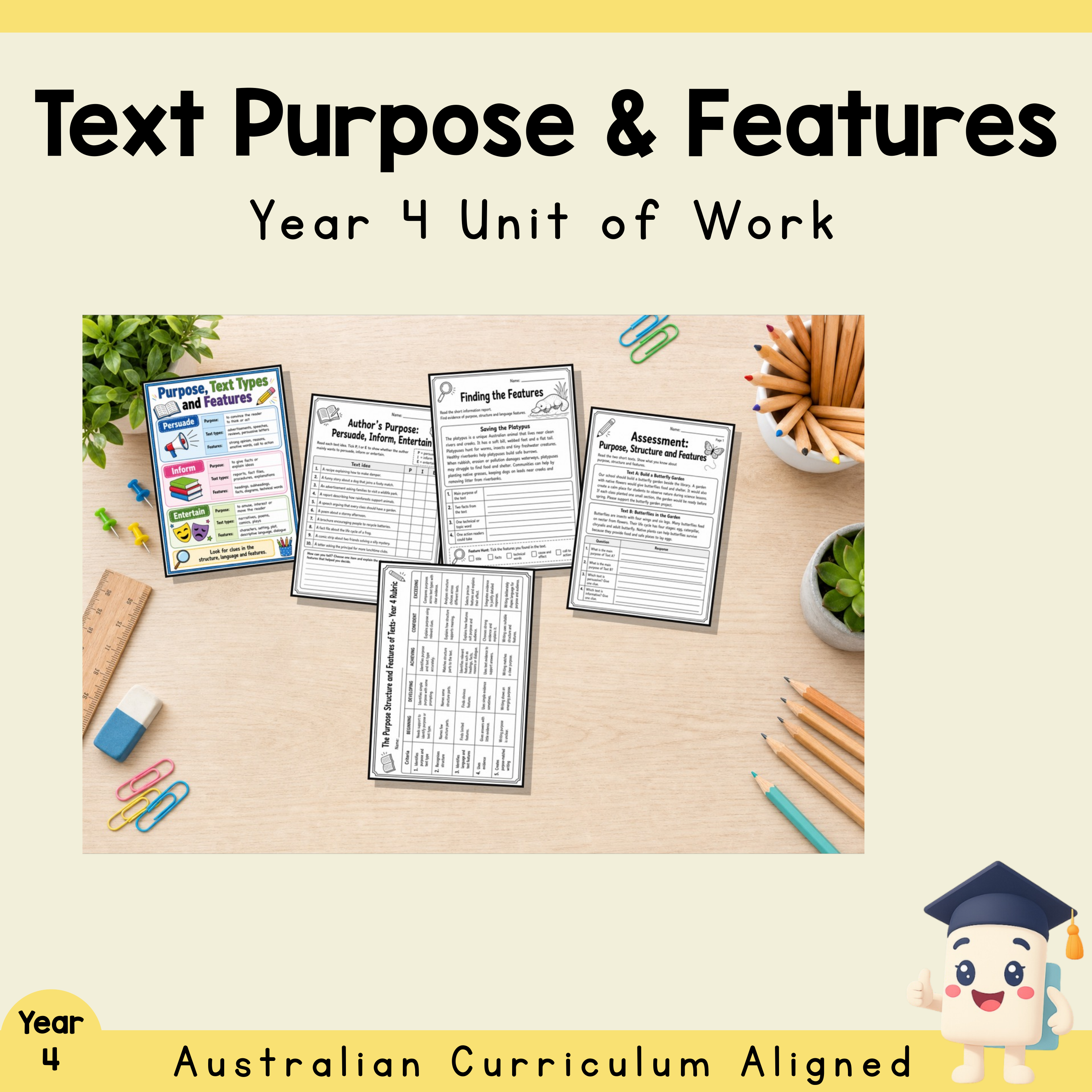 Year 4 Text Purpose, Structure and Features Unit | Worksheets, Games & Assessment