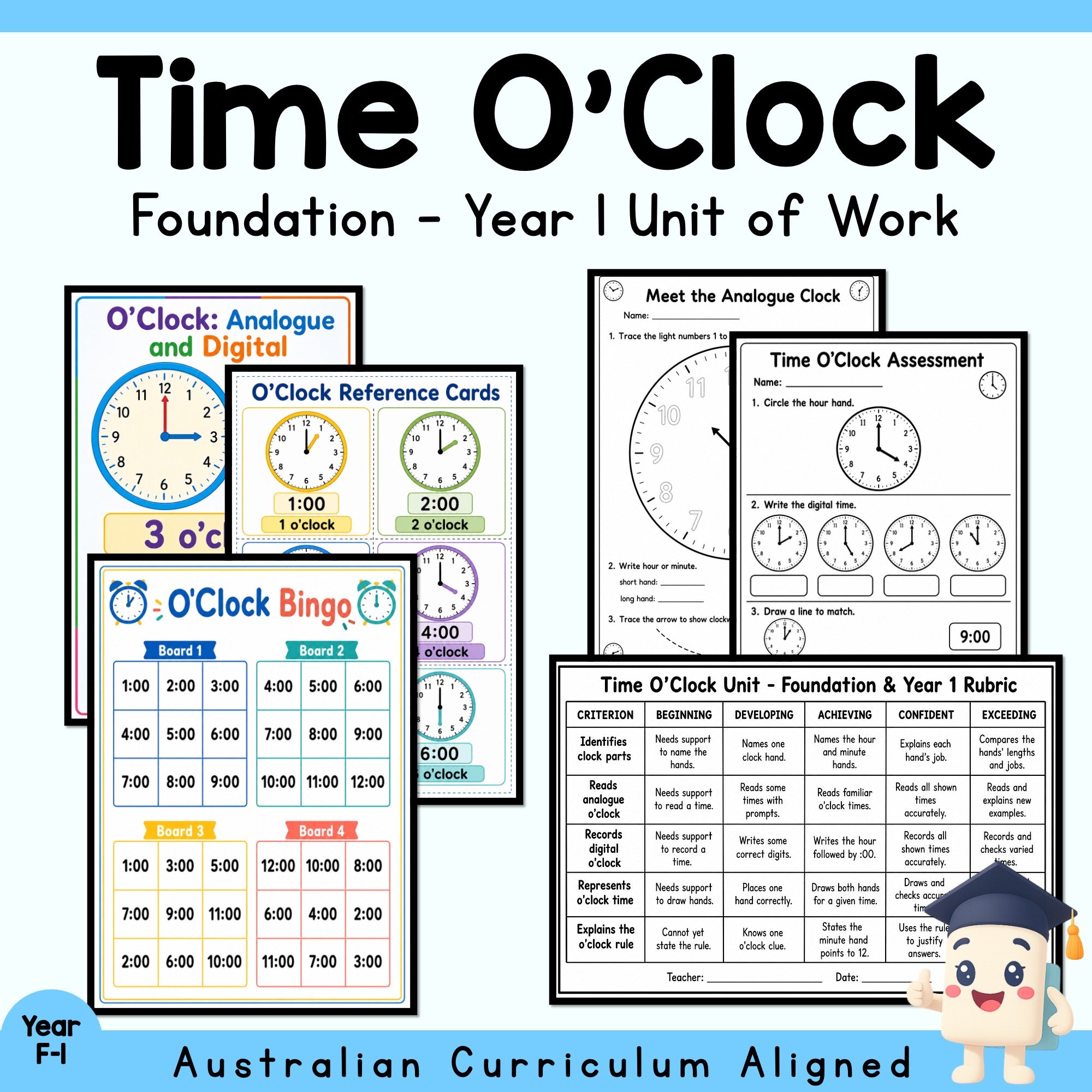 O'Clock Time Unit - Foundation & Year 1