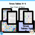 Times Tables Yr 4 - Year 4 Maths Unit of Work