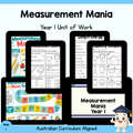 Year 1 Measurement Mania Unit | Measurement Worksheets, Games & Assessment