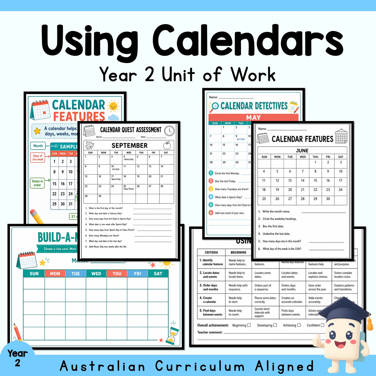 Using Calendars Unit - Year 2 — cover