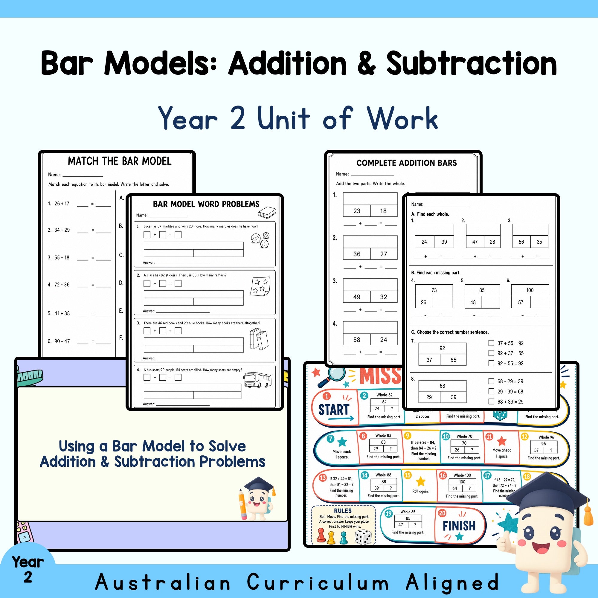 Bar Models: Addition & Subtraction — Year 2
