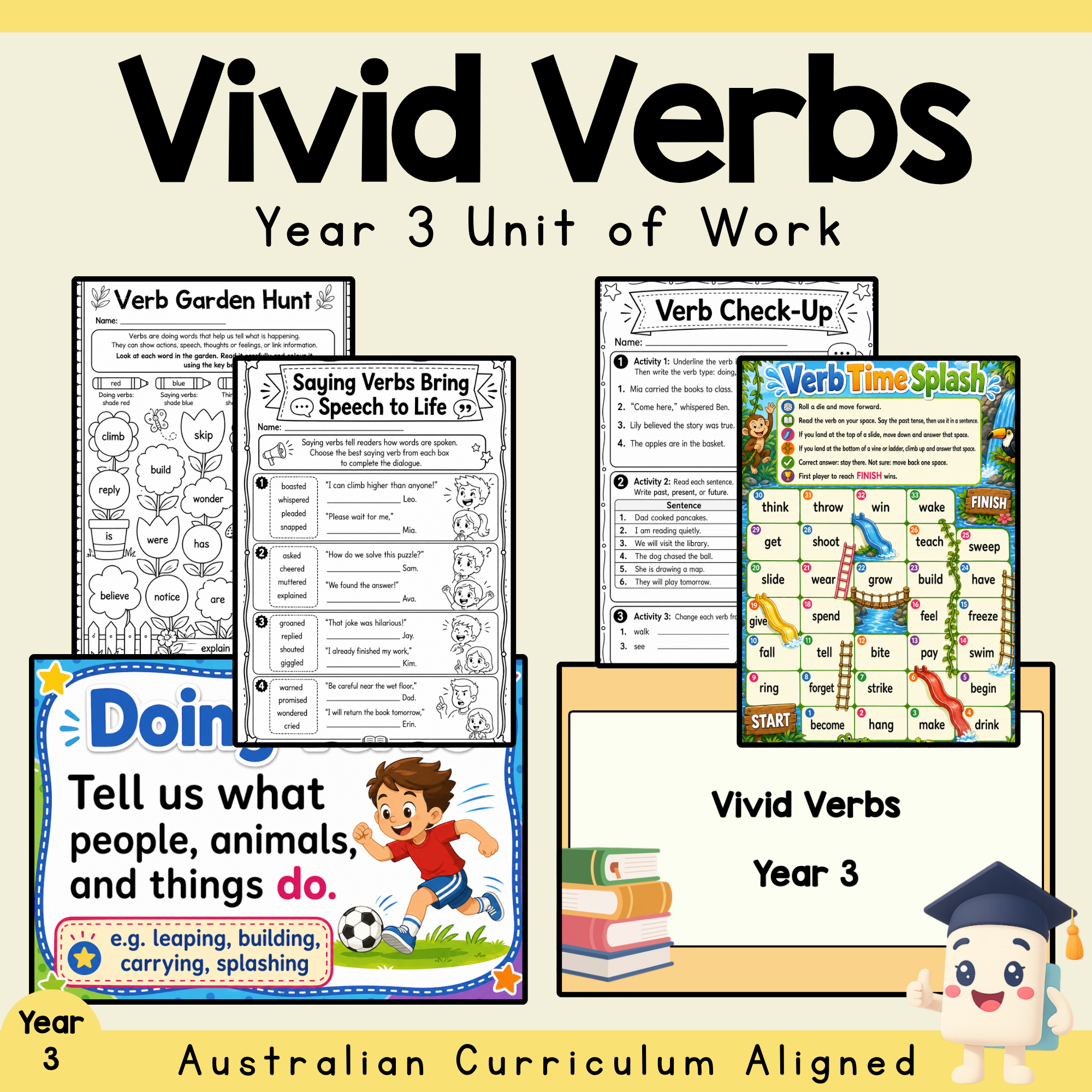 Year 3 Vivid Verbs Unit | Worksheets, Activities & Assessment