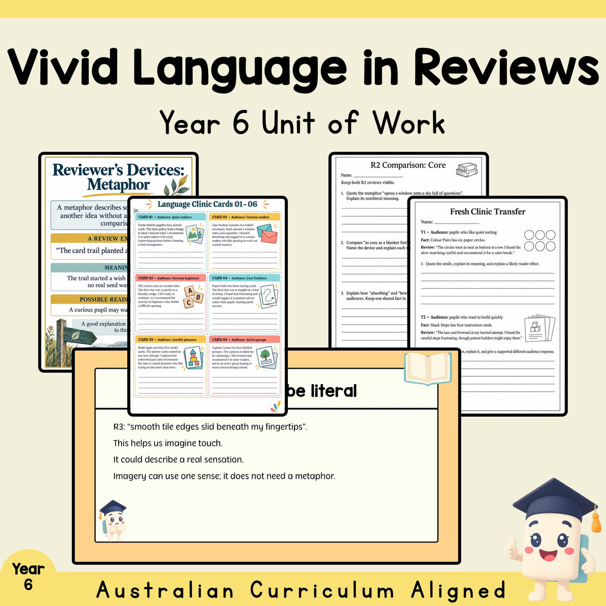 Vivid Language in Reviews - Year 6 — cover