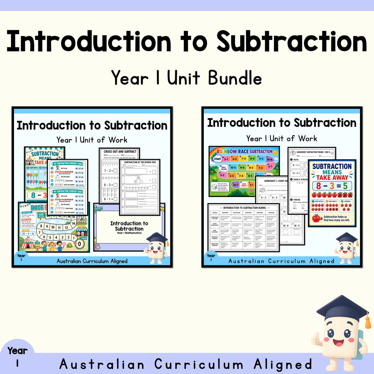 Year 1 Introduction to Subtraction Variety Pack | 2 Maths Units