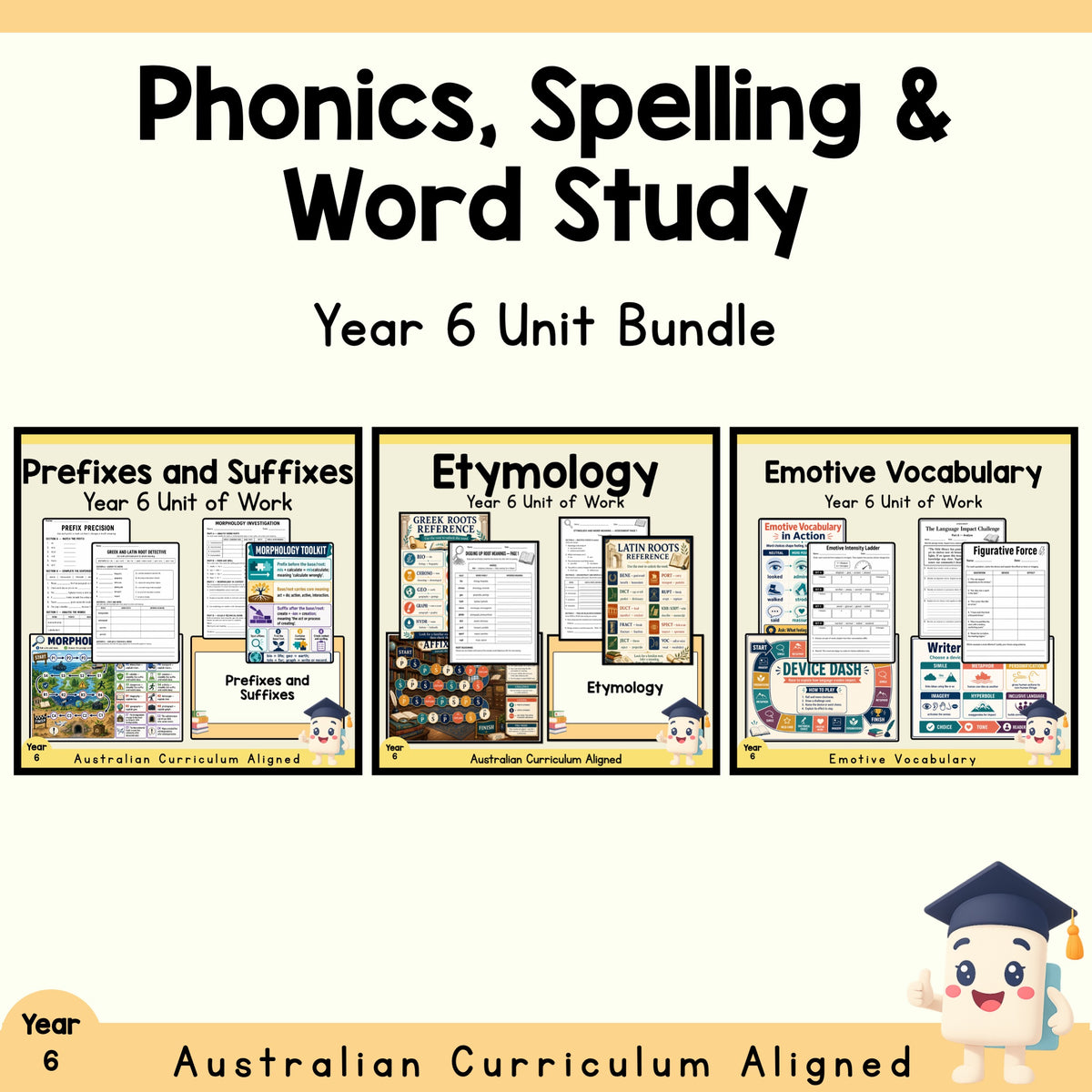 Year 6 Phonics, Spelling & Word Study Bundle