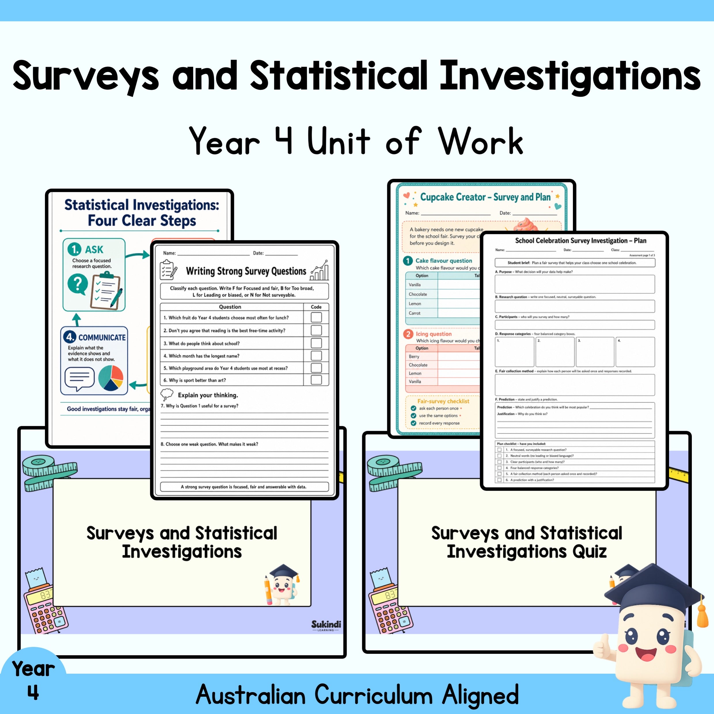Year 4 Surveys and Statistical Investigations Unit
