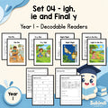 Year 1 Set 04 Decodable Readers - igh, ie in tie, final y and the pronoun I — cover