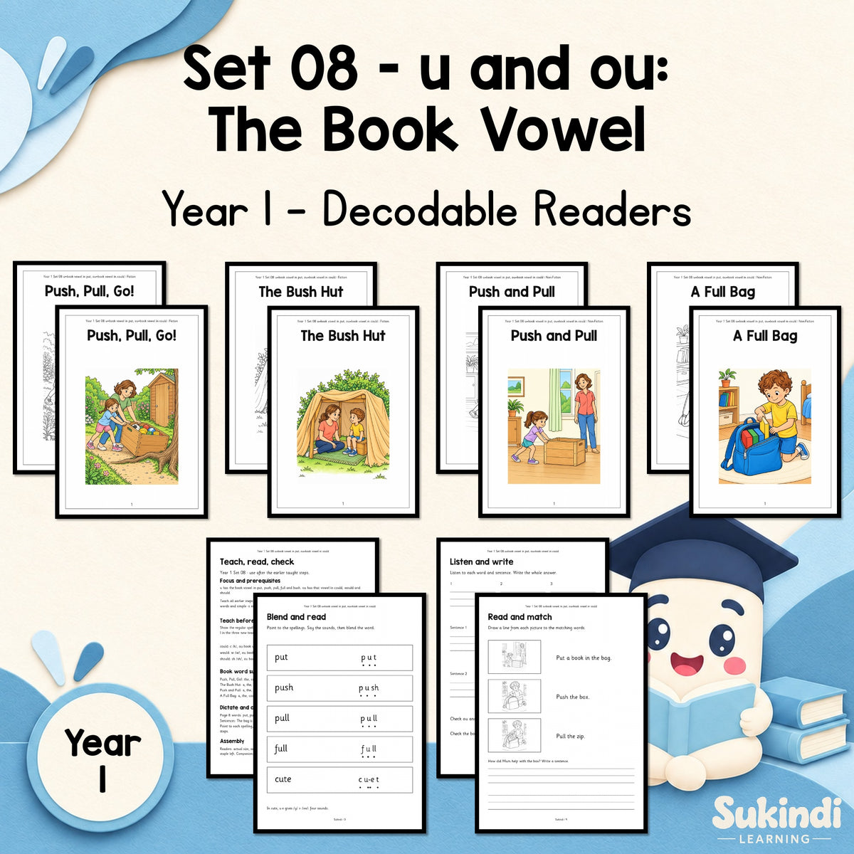 Year 1 Set 08 Decodable Readers - u in put and ou in could — cover