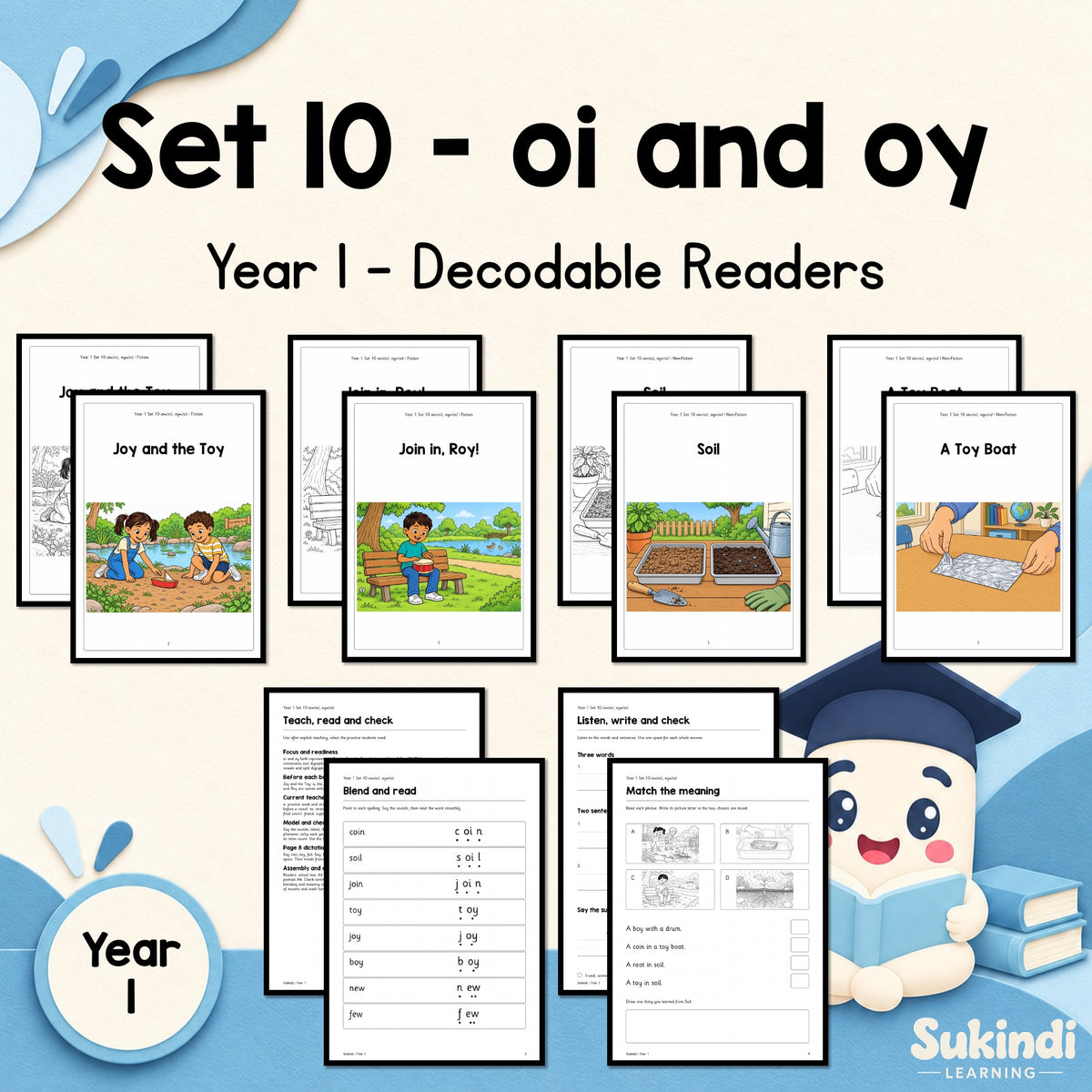 Year 1 Set 10 Decodable Readers - The oi and oy spellings — cover