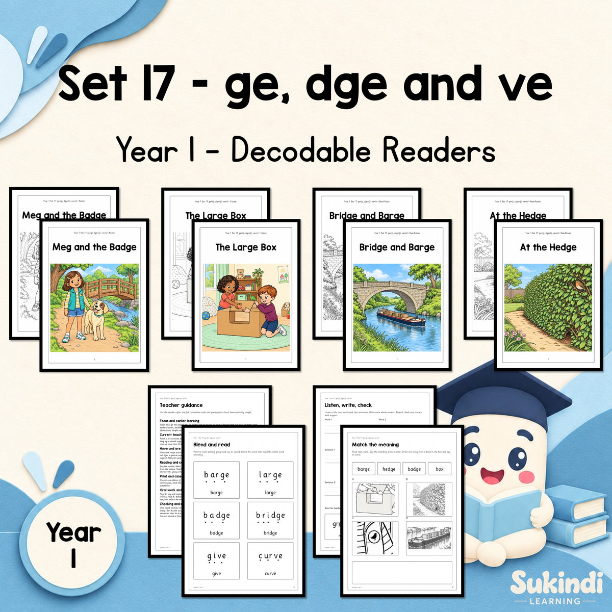 Year 1 Set 17 Decodable Readers - Final ge, dge and ve — cover