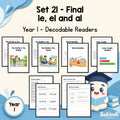 Year 1 Set 21 Decodable Readers - Final le, el and al, with n before pronounced g — cover