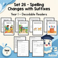 Year 1 Set 26 Decodable Readers - Dropping e, doubling consonants and changing y to i — cover