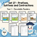 Year 1 Set 27 Decodable Readers - un-, re-, -ful, -less, -ness, -ly and simple contractions — cover
