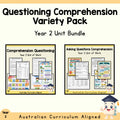 Year 2 Questioning Comprehension Variety Pack | 2 English Units cover showing every included unit