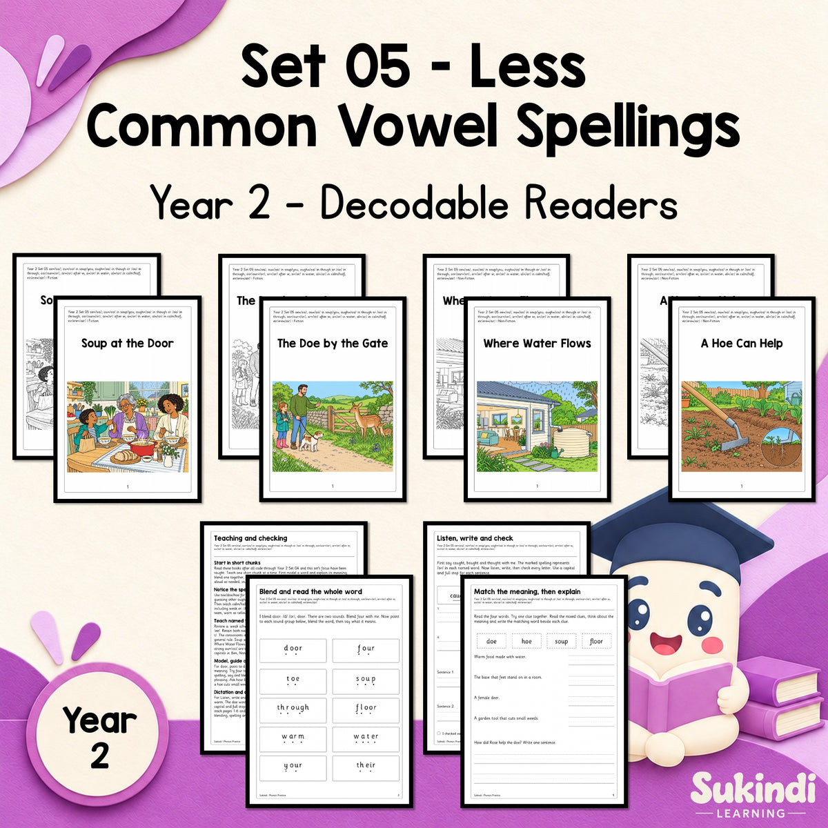 Year 2 Set 05 Decodable Readers - Less common vowel spellings, including oe, ou and ough — cover