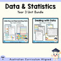 Year 3 Data & Statistics Variety Pack | 2 Maths Units cover showing every included unit