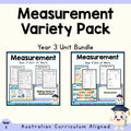Year 3 Measurement Variety Pack | 2 Maths Units cover showing every included unit