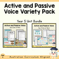 Year 5 Active and Passive Voice Variety Pack | 2 English Units cover showing every included unit