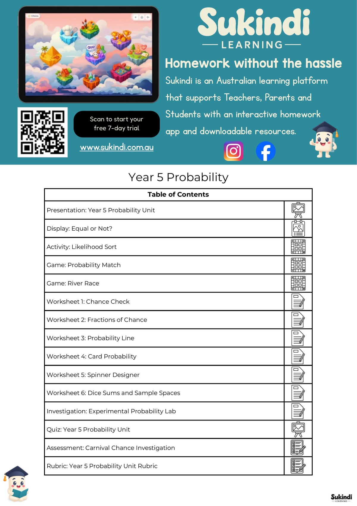 Year 5 Probability Unit
