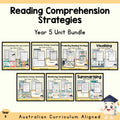 Year 5 Reading Comprehension Strategies Unit Bundle cover showing every included unit